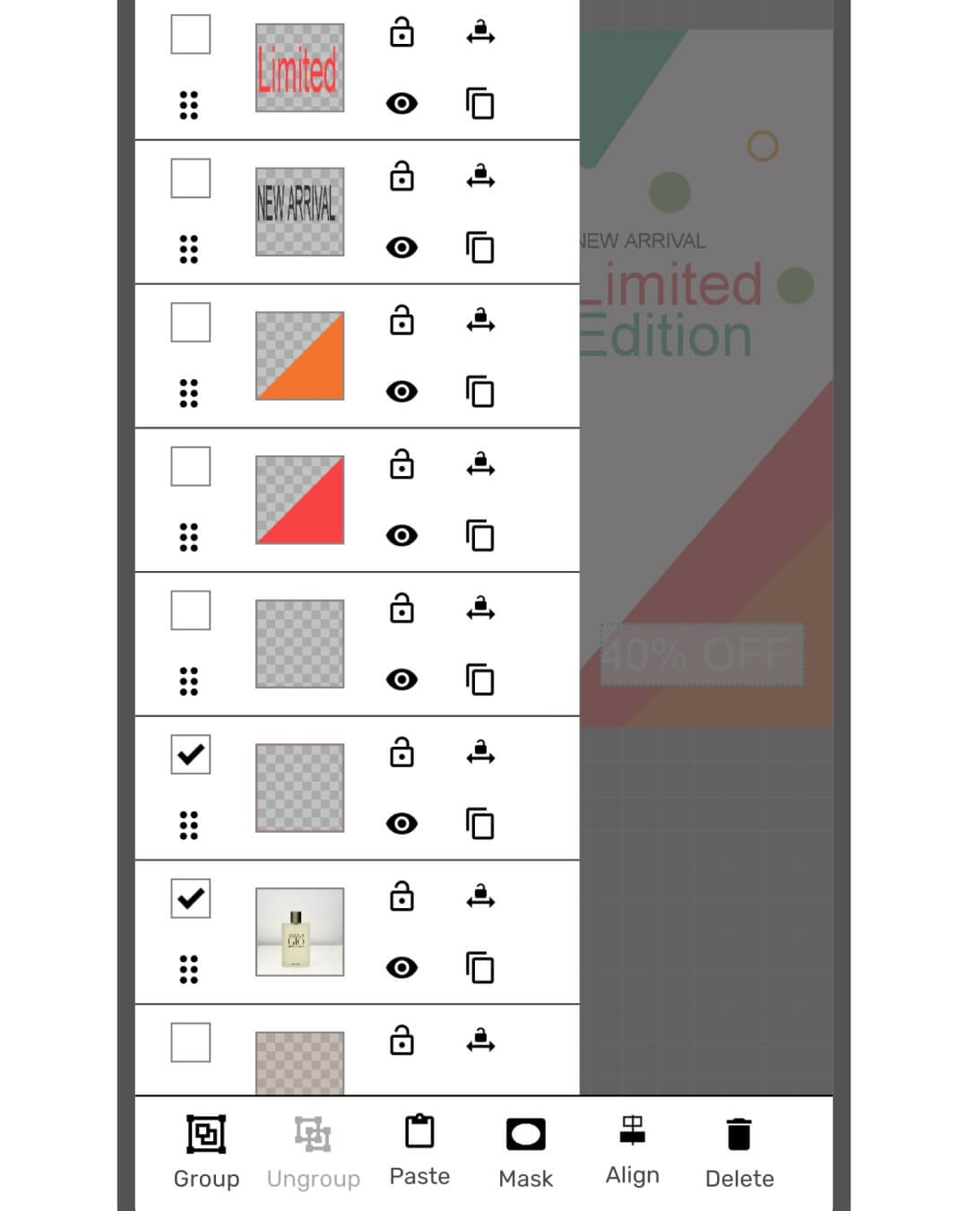 Manage your canvas